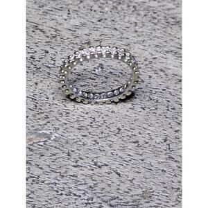 ​14k White Gold ~0.88ctw Diamond Eternity Band Ring 2.9g